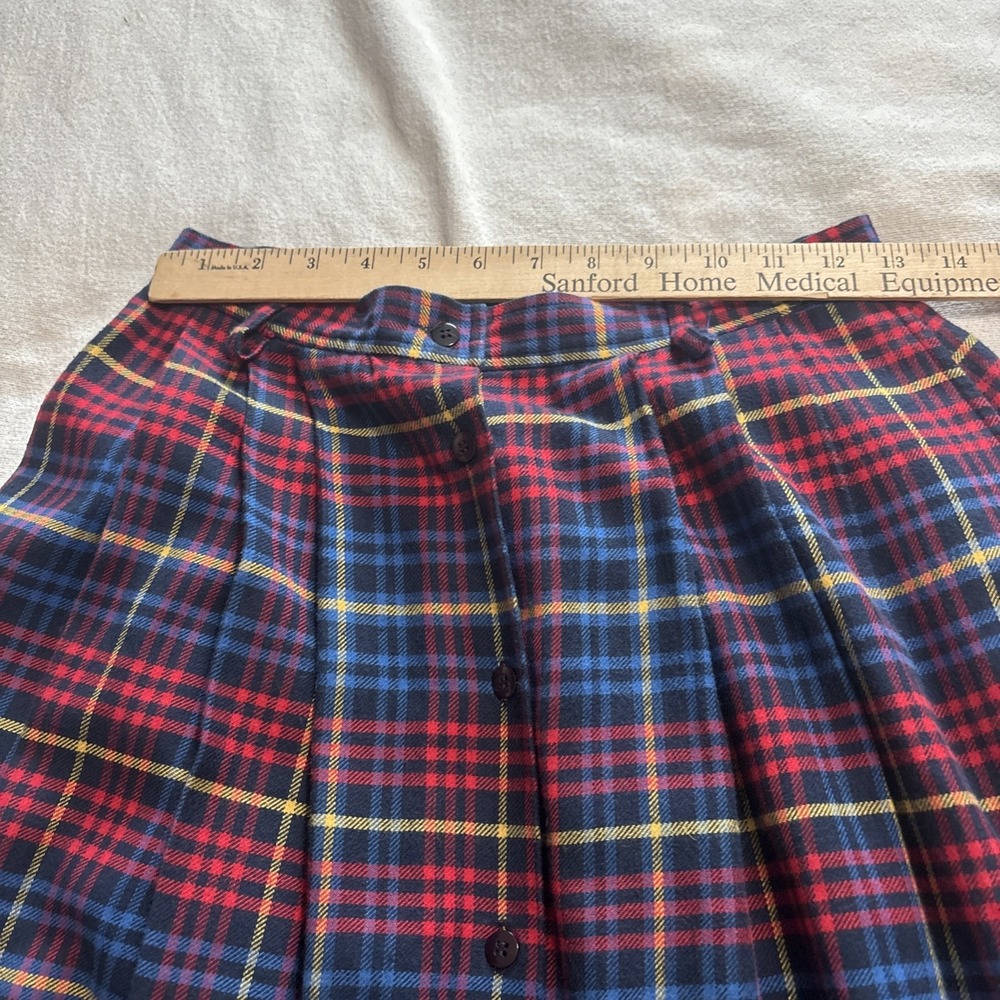 Vintage Sophisticates By‎ Pendleton Knockabout Cotton/Wool Plaid Skirt Women's 8 - Picture 4 of 6